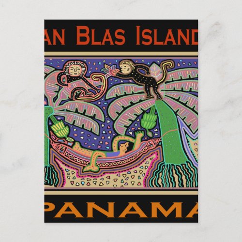 San Blas Islands Panama Mola Postcard