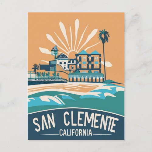 San Clemente Beach California Postcard