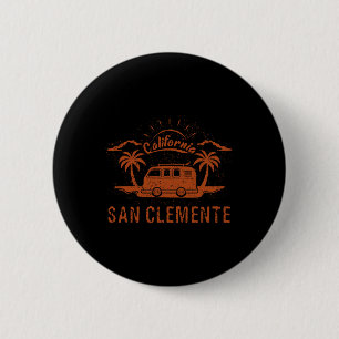 San Clemente, Ca California Retro Vintage Surfing  Button