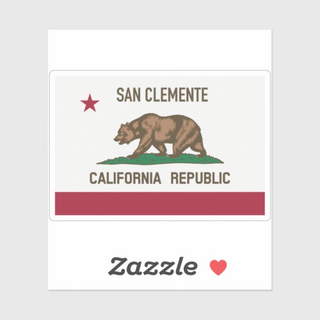 San Clemente CA Sticker (Sheet)