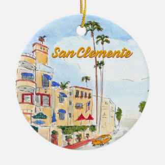 San Clemente California Ceramic Ornament