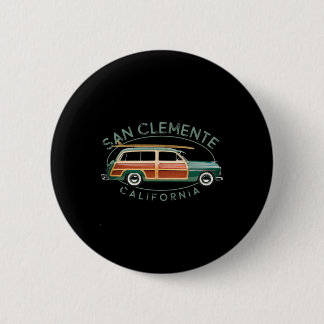 San Clemente California Vintage Surfing Button