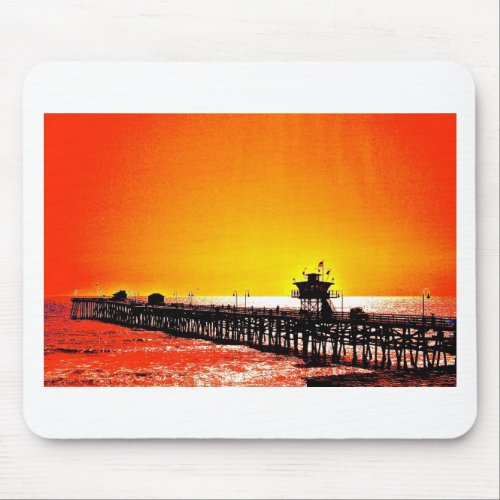 San Clemente Pier California Mouse Pad