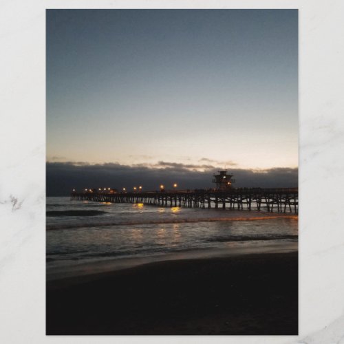 san clemente pier night time ocean california