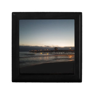 san clemente pier night time ocean california jewelry box