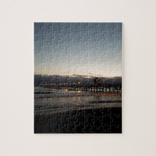 san clemente pier night time ocean california jigsaw puzzle