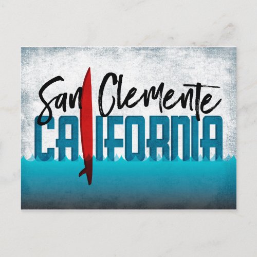 San Clemente Postcard California Surfboard