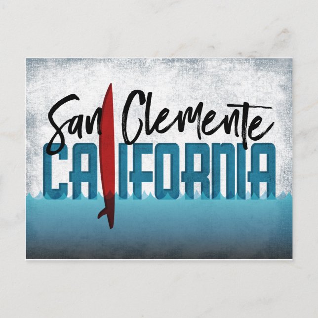 San Clemente Postcard California Surfboard (Front)