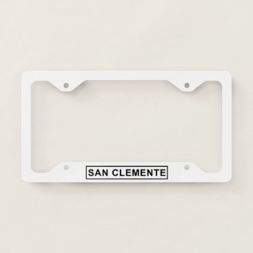 San Clemente Sign License Plate Frame