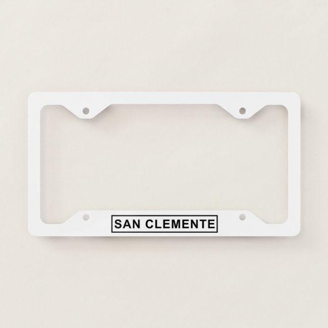 San Clemente Sign License Plate Frame (Front)
