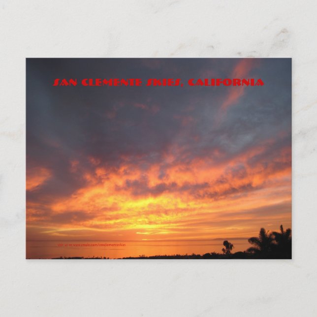 San Clemente Skies - Post Card (Front)