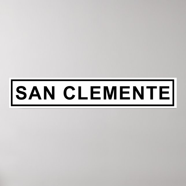 San Clemente Train Sign Poster (Front)