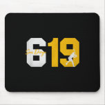 San Diego 619 Vintage 90s Baseball Player Silhouet Mouse Pad