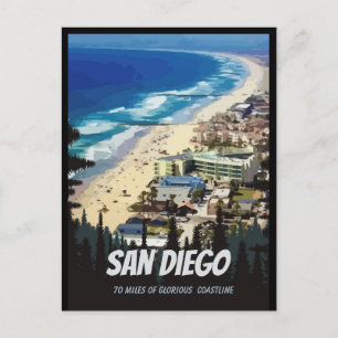 San Diego 70 miles of glorious coastline Postcard