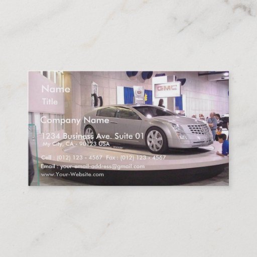 Customizable San Diego Autoshow Business Cards