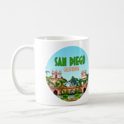 San Diego Balboa Park California Vintage Coffee Mug