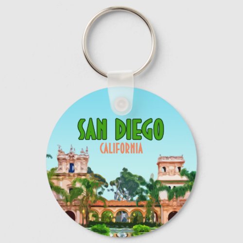 San Diego Balboa Park California Vintage Keychain
