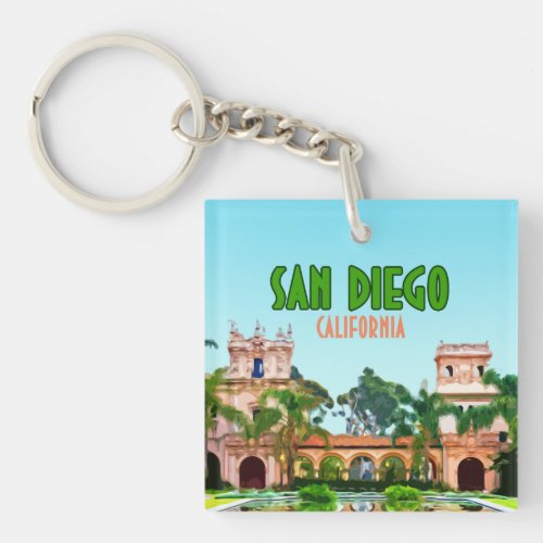 San Diego Balboa Park California Vintage Keychain