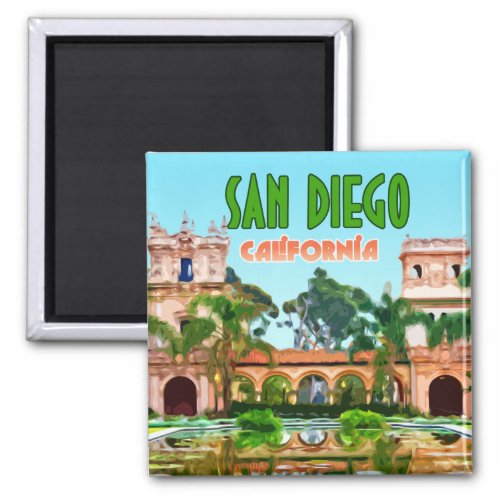 San Diego Balboa Park California Vintage Magnet