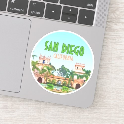 San Diego Balboa Park California Vintage Sticker