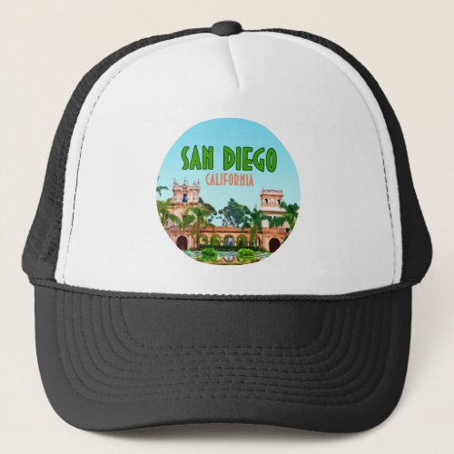 San Diego Balboa Park California Vintage Trucker Hat
