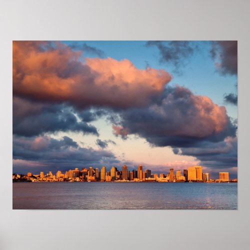 San Diego Bay City Skyline Poster
