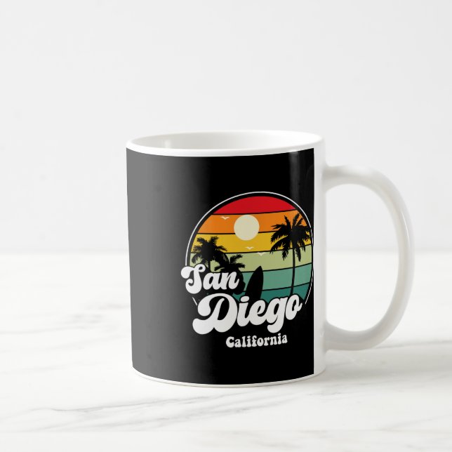 San Diego Beach California Surfing Surfer Souvenir Coffee Mug (Right)