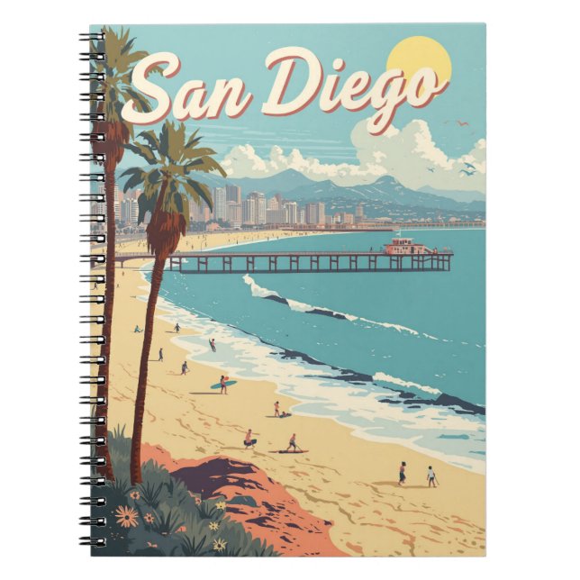 San Diego Beach Notebook (Front)