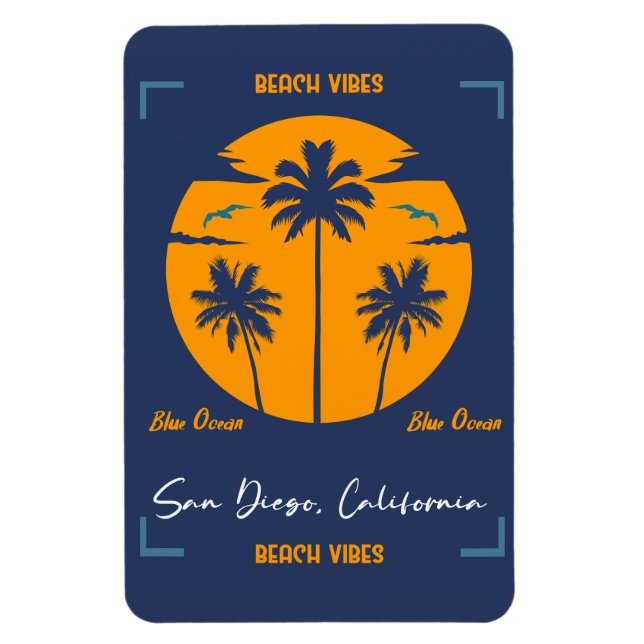 San Diego Beach Vibes Magnet (Vertical)