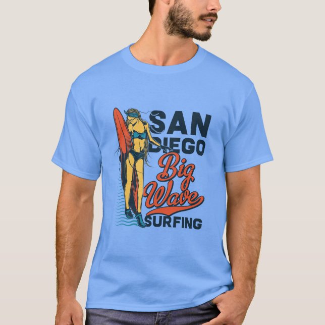 San Diego Big Wave Surfing t-shirt (Front)