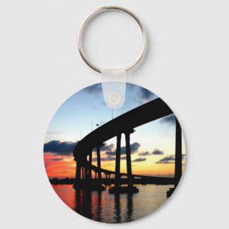 San Diego Bridge Sunset Keychain