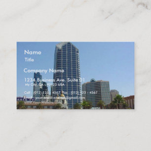 San Diego Buildings High Rise Skyline Business Card