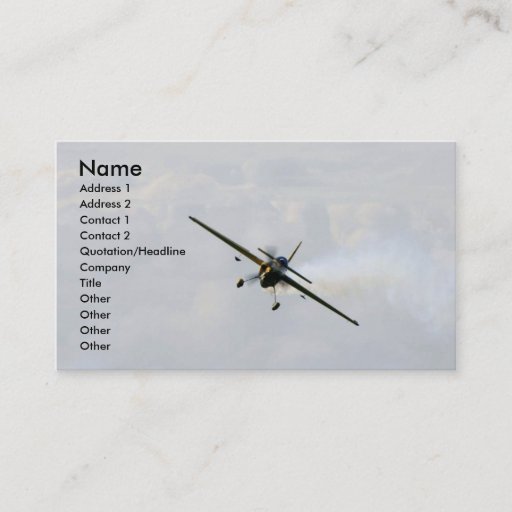 Customizable "In Flight" Business Card Template