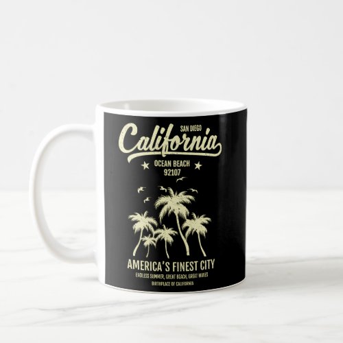 San Diego Ca California Ocean Beach 92107 Vacation Coffee Mug