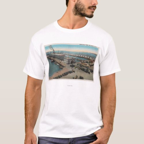 San Diego CA _ Municipal Piers Waterfront T_Shirt