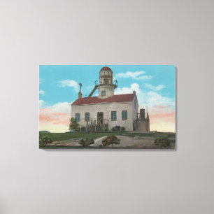 San Diego, CA - Old Spanish Lighthouse at Canvas Print
