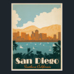 San Diego, CA Postcard<br><div class="desc">Anderson Design Group is an award-winning illustration and design firm in Nashville, Tennessee. Founder Joel Anderson directs a team of talented artists to create original poster art that looks like classic vintage advertising prints from the 1920s to the 1960s.</div>