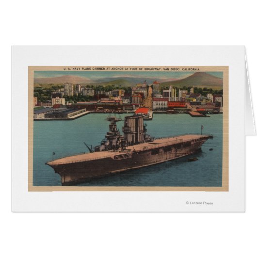 San Diego, CA - View U.S. Navy Aircraft Carrier (Front Horizontal)