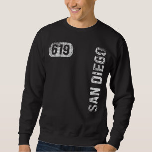 San Diego California 619 Area Code Vintage Retro Sweatshirt