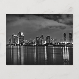 San Diego California at Night Postcard