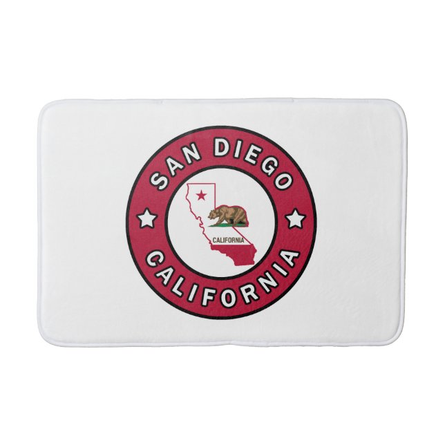 San Diego California Bathroom Mat (Front)