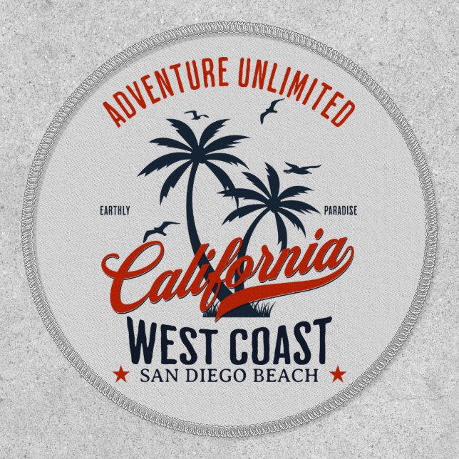 San Diego California Beach Adventure Unlimited Patch (Front)