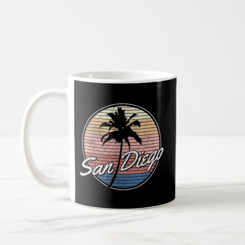 San Diego California Beach Summer Palm Trees Coffee Mug