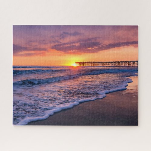 San Diego California Beach Sunset Jigsaw Puzzle