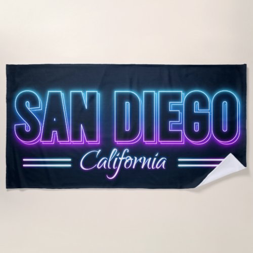 San Diego California Beach Towel