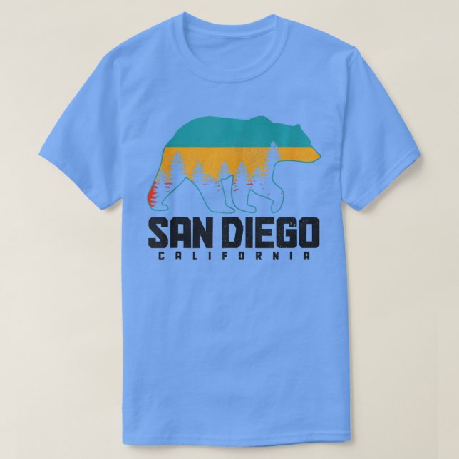 San Diego California Bear Grizzly Pride Outdoor Vi T-Shirt (Design Front)