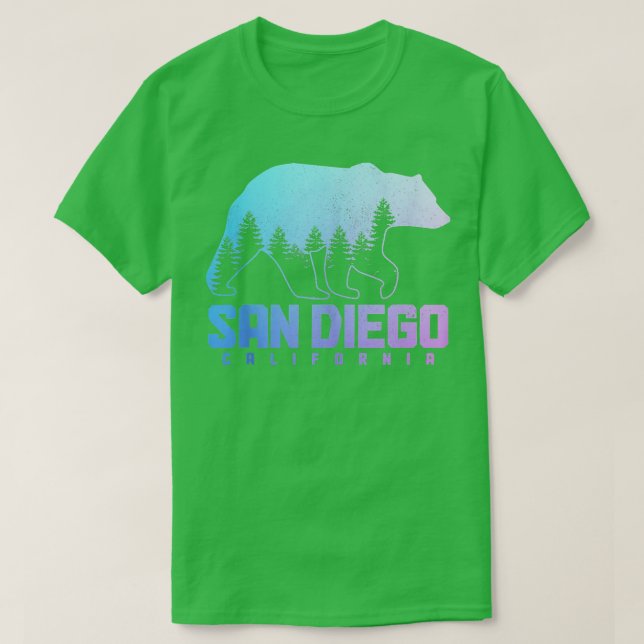 San Diego California Bear Grizzly Pride Outdoor Vi T-Shirt (Design Front)