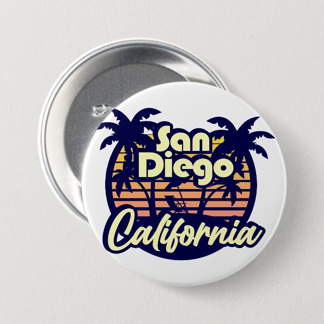 San Diego California Button (Front & Back)
