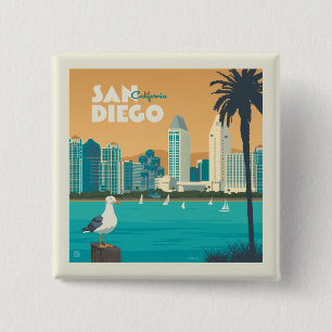 San Diego, California Button