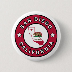 San Diego California Button